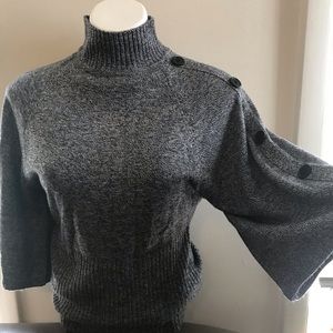 Black and White Marled Sweater